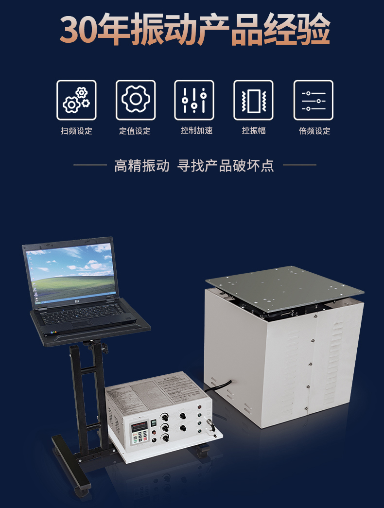 释义电磁式振动台中的正弦波